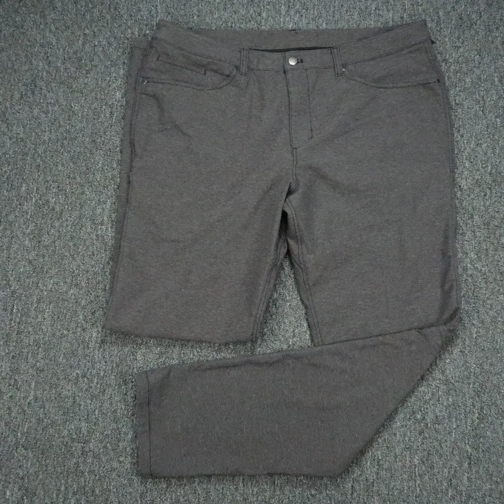 lululemon Pants Mens 38x34 Gray ABC Slim Tech Canvas 5 Pocket Straight Trouser